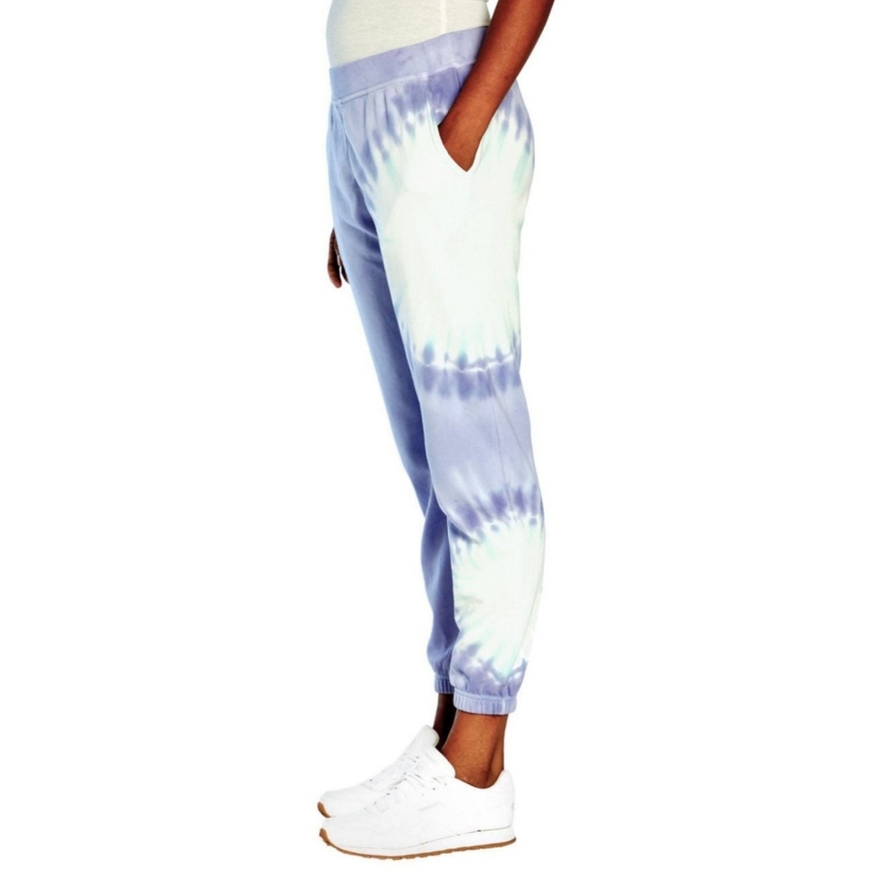 NWT Wildfox Womens Periwinkle Relaxed Easy Pull On Tie Dye Joggers MSRP $118 - Picture 2 of 7